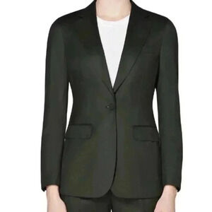 SUISTUDIO Cameron Single Breasted Wool Jacket in Black Size 32S ❄️